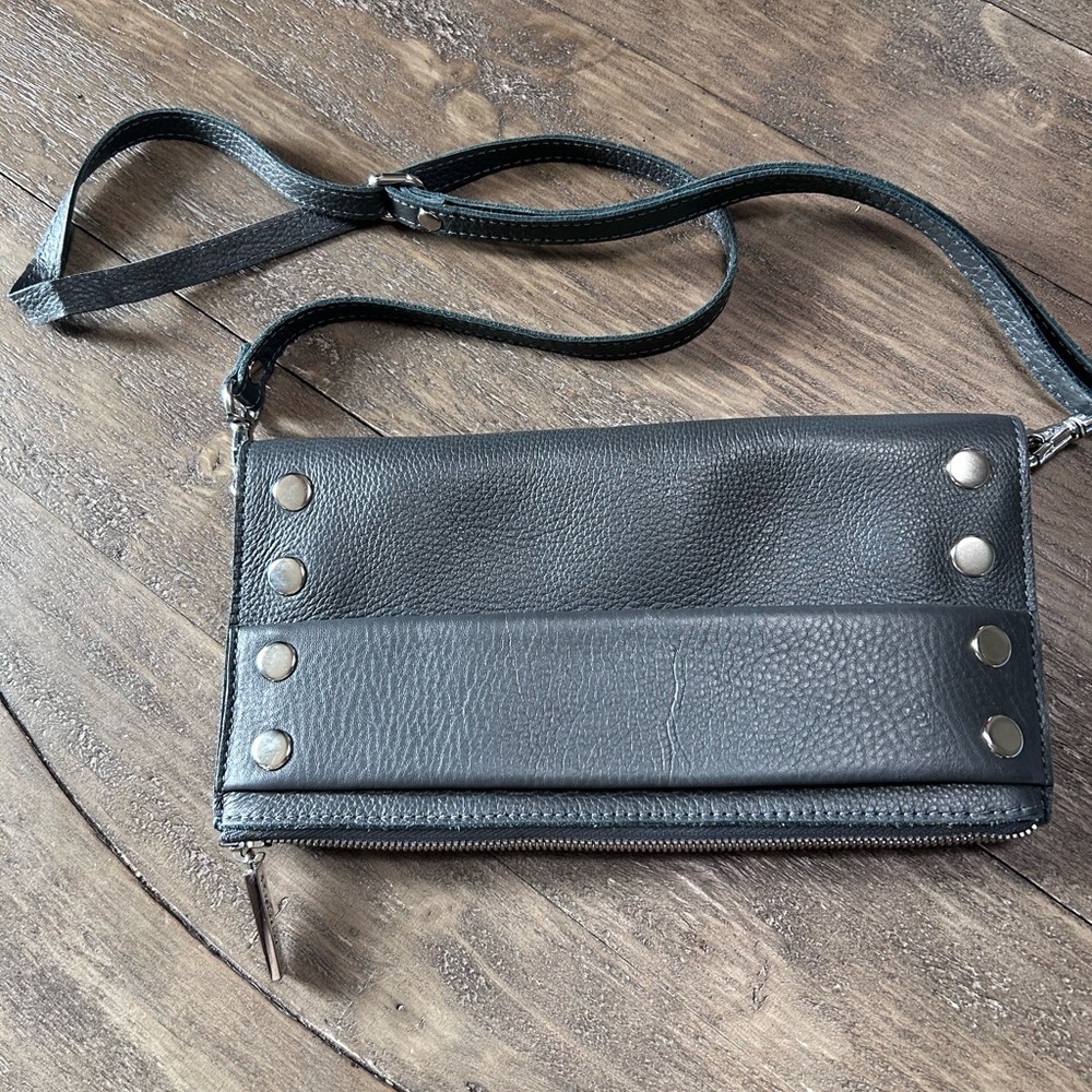 Hammitt Dark Gray Leather Crossbody